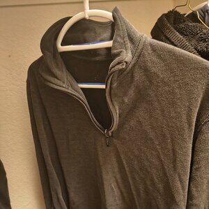 Gray Long-Sleeve Quarter-Zip